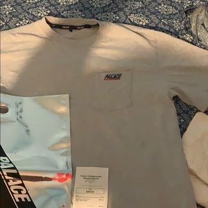 PALACE POCKET TEE GREY LARGE (READ DESCRIPTION)